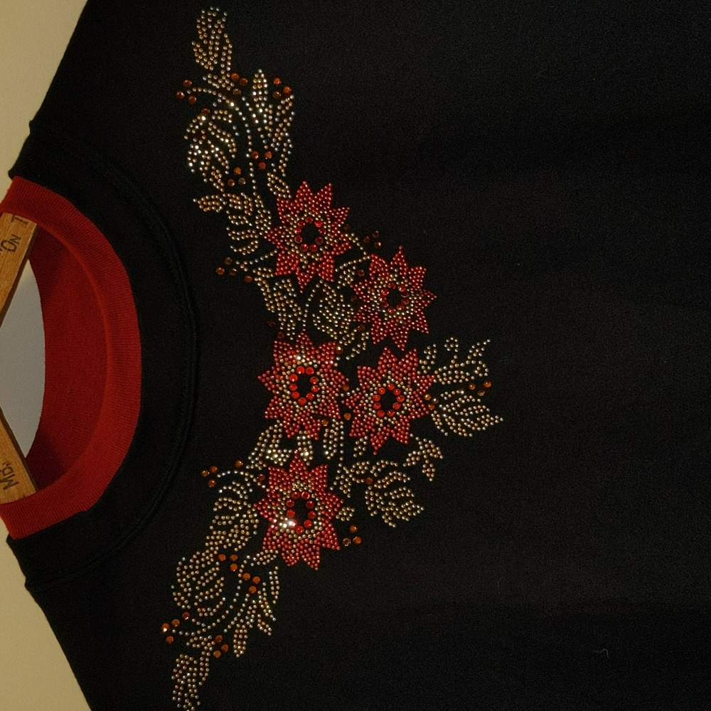 Top Stitch by Morning Sun Women's Size 2XL Christmas Holiday Design Sweat Shirt - Picture 2 of 10